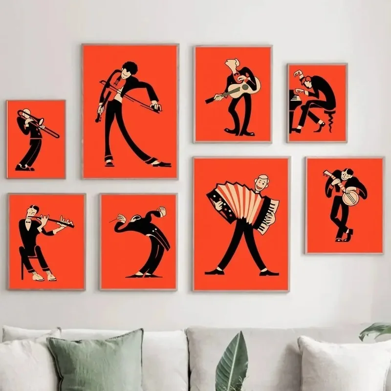 Классический стиль принты музыкантов на холсте водостойкая картина с