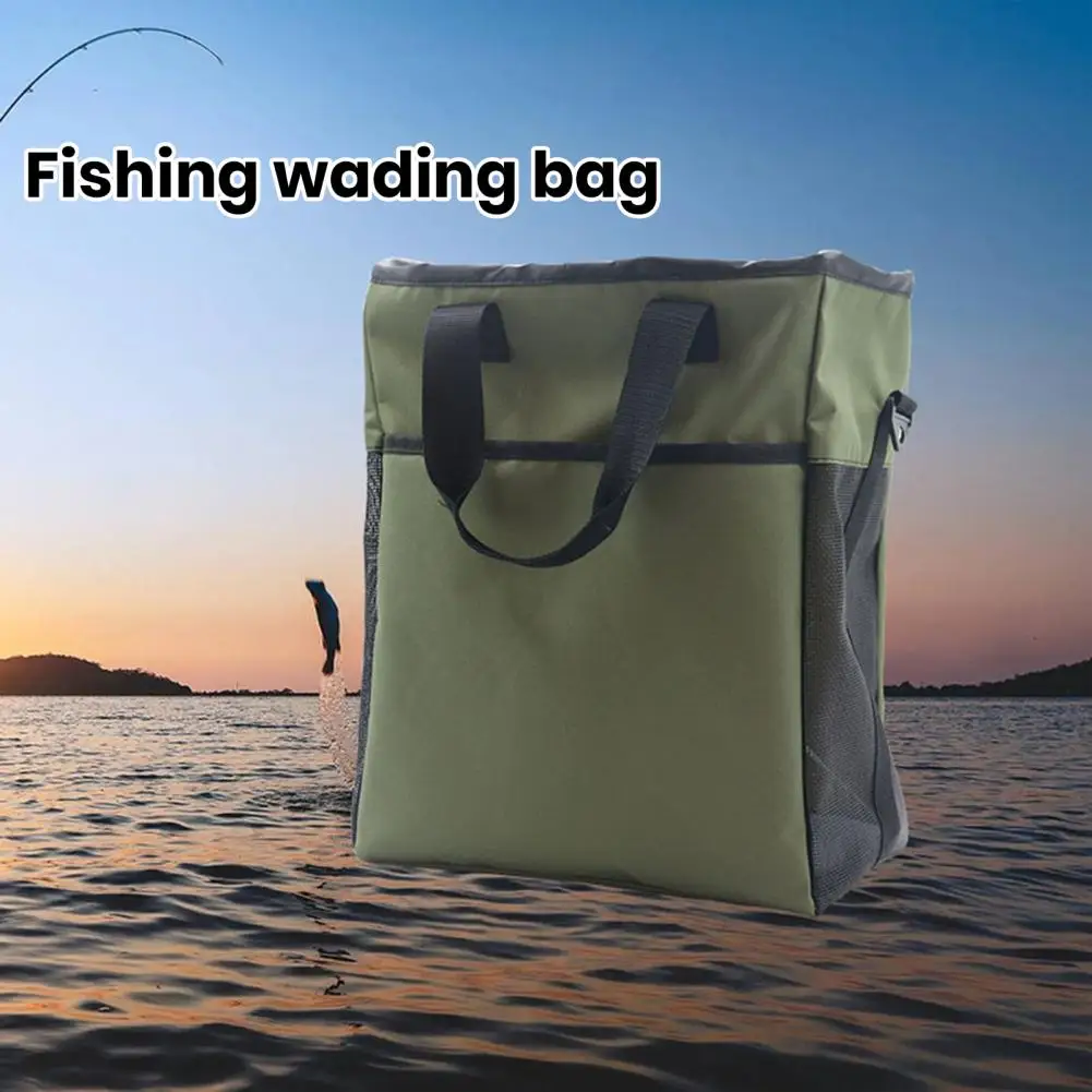 

Large Capacity Fishing Wader Bag with Shoulder Strap Oxford Cloth Waterproof Breathable Fishing Tackle Bag with Pocket for Fishi