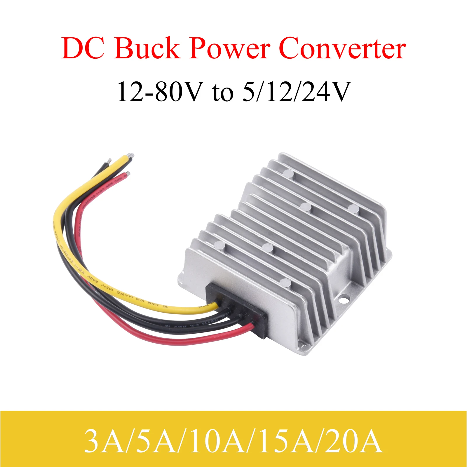 Преобразователь постоянного тока 36 В-72 В в 12 3A 5A 10A 15A 20A понижающий регулятор