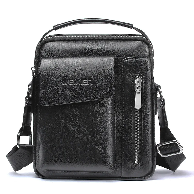 New arrive vintage style men leather shoulder bag cross-body casual sling bag outdoor travelling business messenger bag