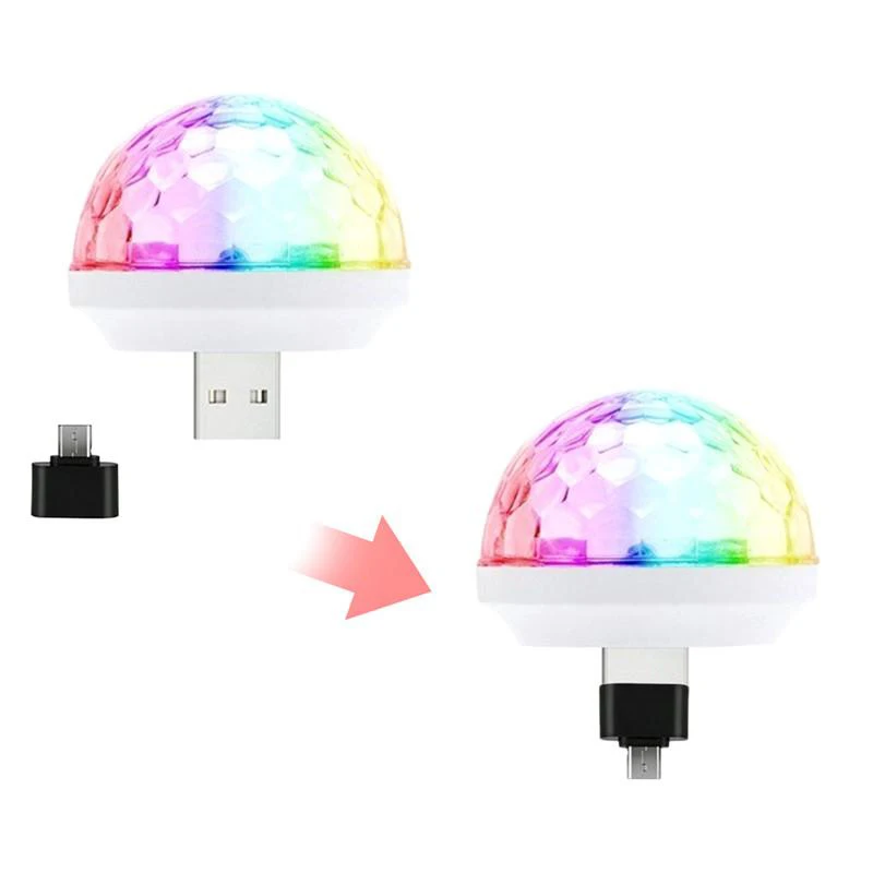 Миниатюрный светодиодный сценический RGB-проектор для дискотеки и диджея с Usb