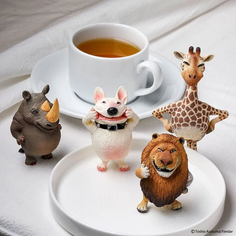 

Gashapon Capsule Toy Animal Life Animals Mood Grinning Figures Table Model Toy Collection Decoration Kids Gift