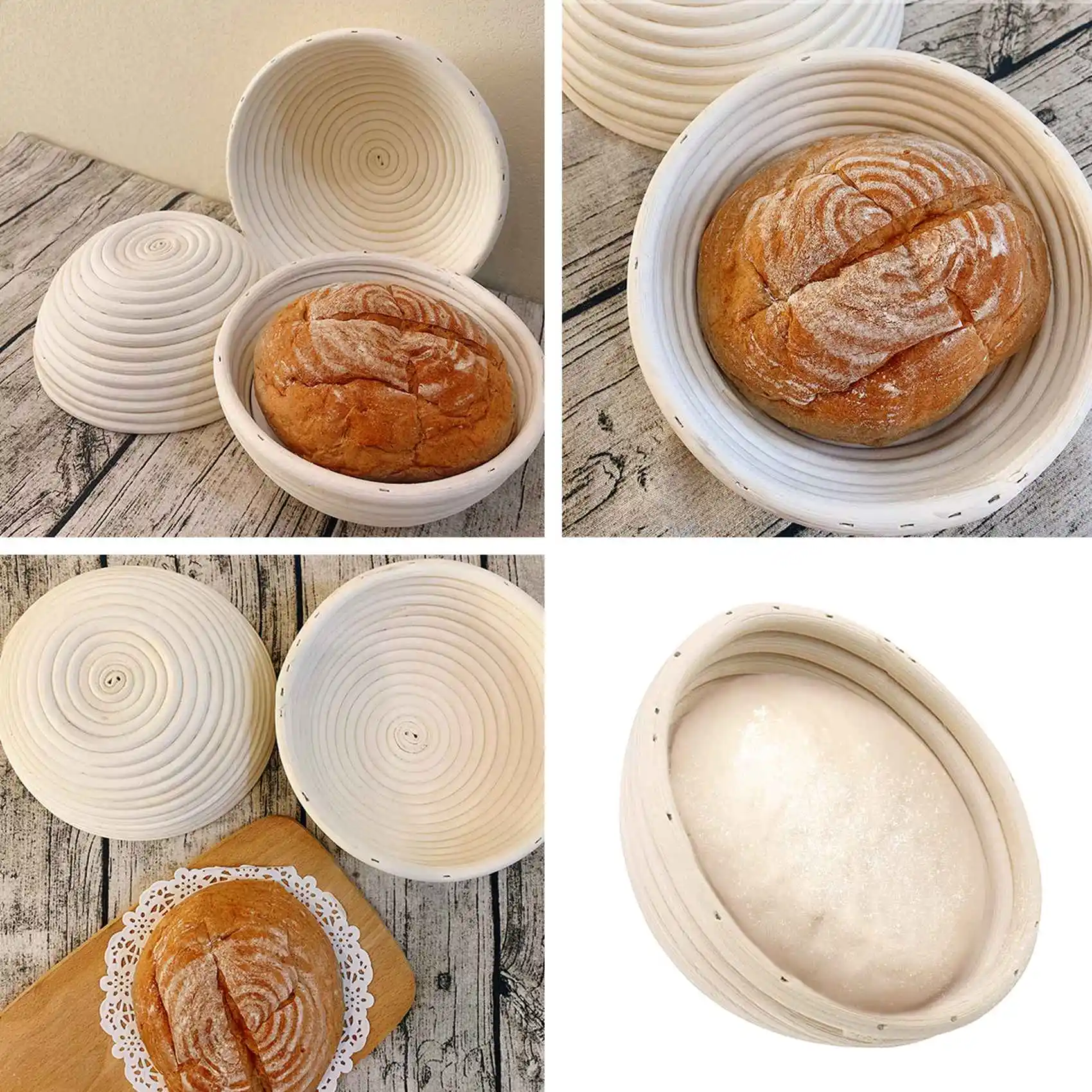 10-дюймовая корзина для хлеба-баннетоновая + тканевая подкладка скребок теста