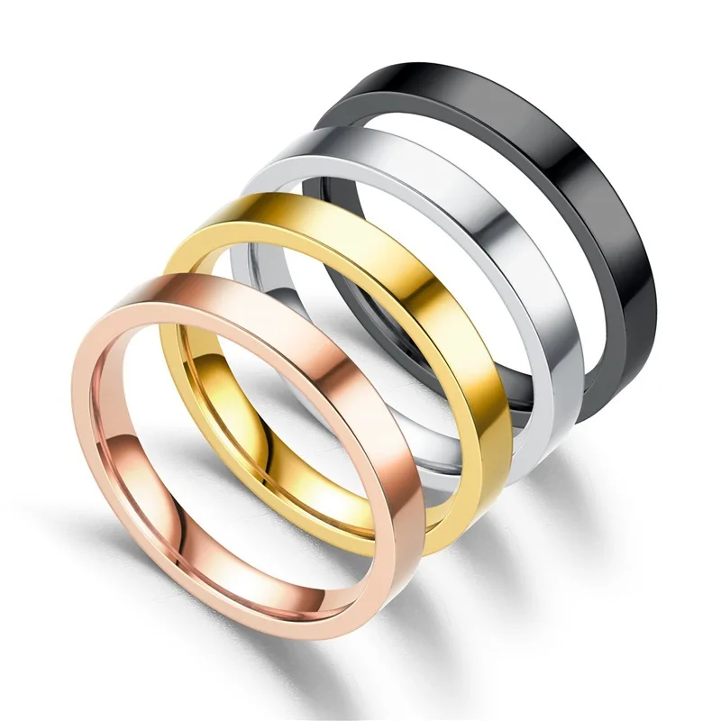 

20Pcs/Lot 3mm Width US Size 4-13 Classic Mirror Polish Stainless Steel Blank Rings For DIY Womens Girls Rings Fashion Jewelry