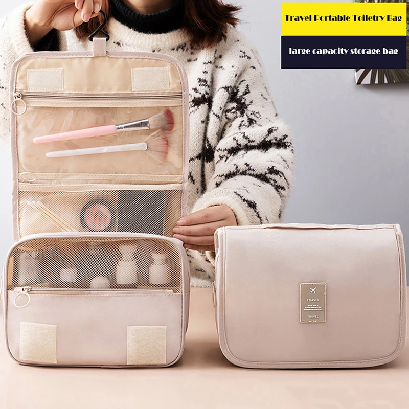 

Outdoor Travel Portable Large Capacity Storage Makeup Bag Toilet Organizer Waterproof Storage Foldable Hanging Bathroom Wash Box