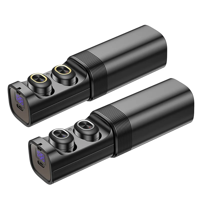 

TG909 Touch Screen Displays The New Private Model Bluetooth-compatible Earphone Pull Cylinder Mini Sports Tws 5.0 With Mic