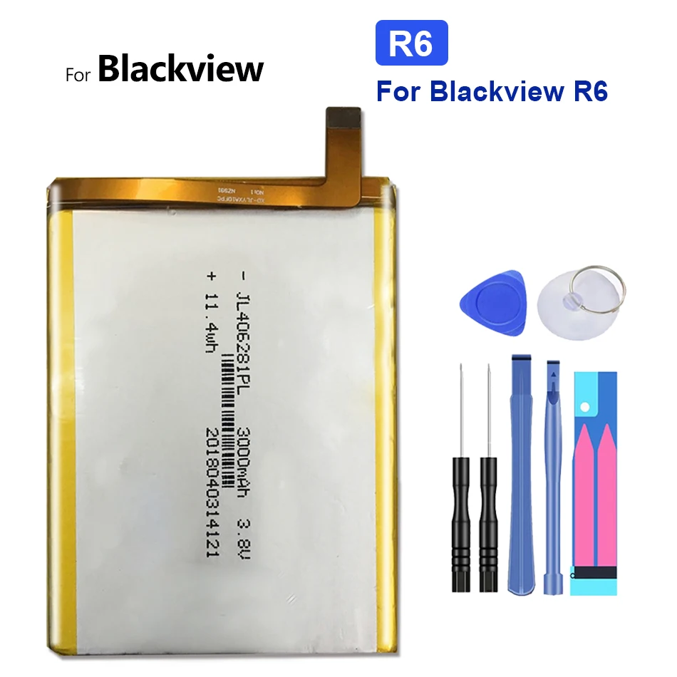

Replacement Battery for Blackview R6, 3000mAh, Track Code