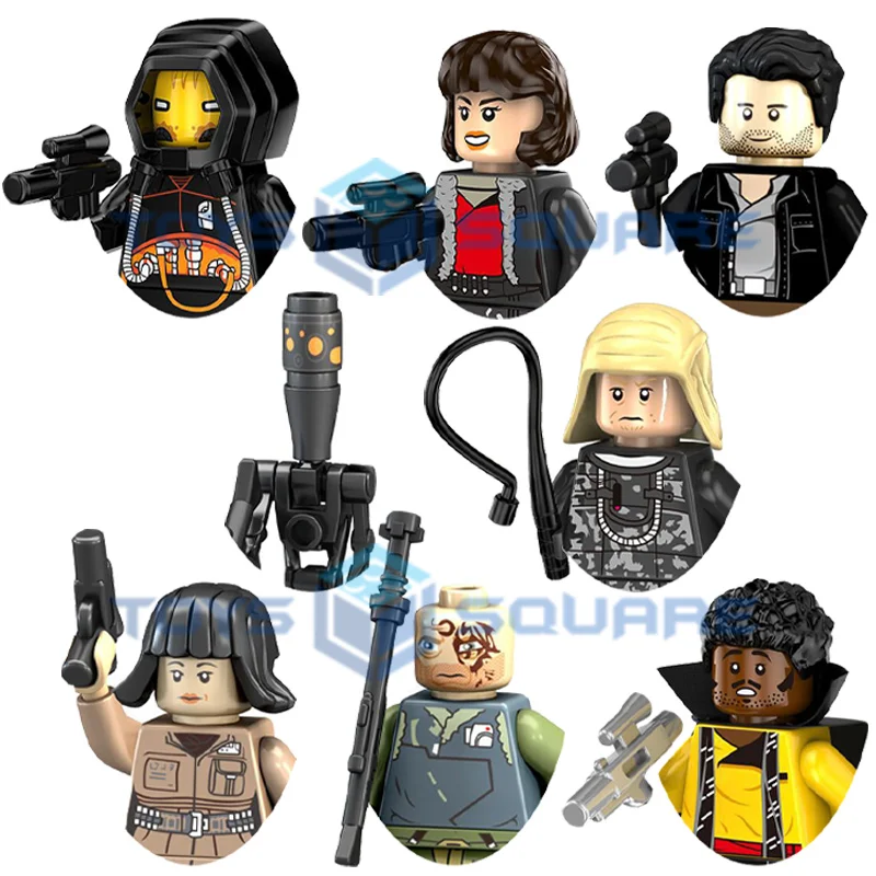 

The Rebolt Obi Wan Rose Tico Lando Calrissian Poe Dameron IG 88 Qi'ra Quay Tolsite Model Building Blocks MOC Bricks Set Toys