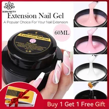 BORN PRETTY 60/30ml Hard Jelly Extension Nail Gel Polish French Nails Nude Pink White Clear Fibre Glass Gum For Manicure Extend