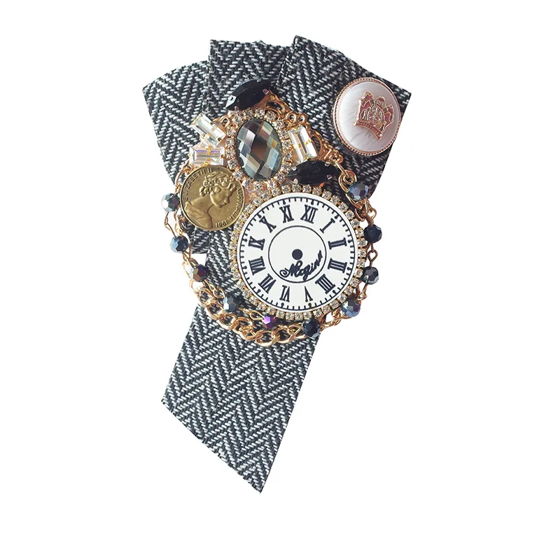 

Retro Fabric Badge Classic Style Brooch Baroque Pin Bow Coat Sweater Accessories