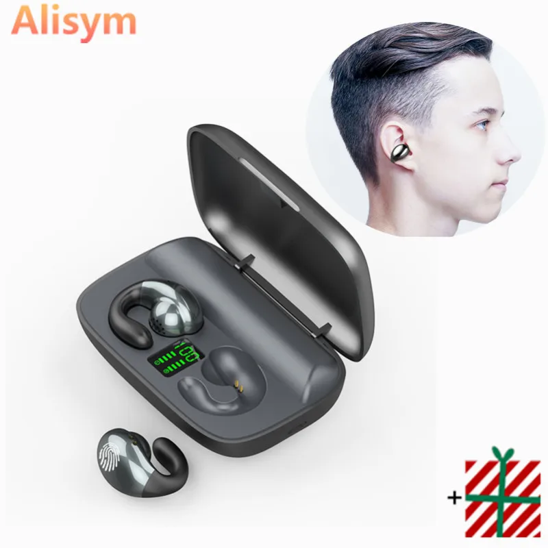 

Гарнитура Alisym A3 с костной проводимостью, TWS, сенсорные беспроводные наушники с поддержкой Bluetooth и режимом громкой связи HD, спортивные наушни...