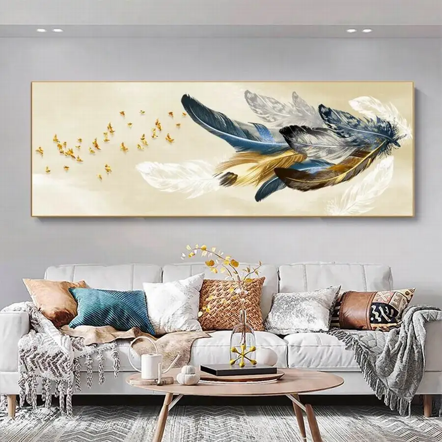 Наборы для алмазной живописи сделай сам абстрактные красочные перья Экстра