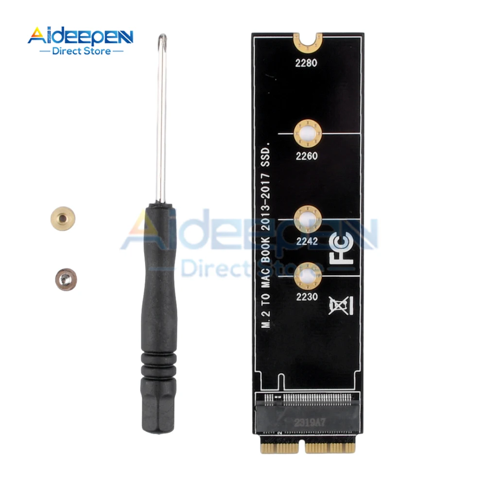 

Карта адаптера M.2 NVME SSD Convert для MacBook Air Pro Retina 2013-2017 NVME/AHCI SSD, обновленный комплект для A1465 A1466 A1398 A1502
