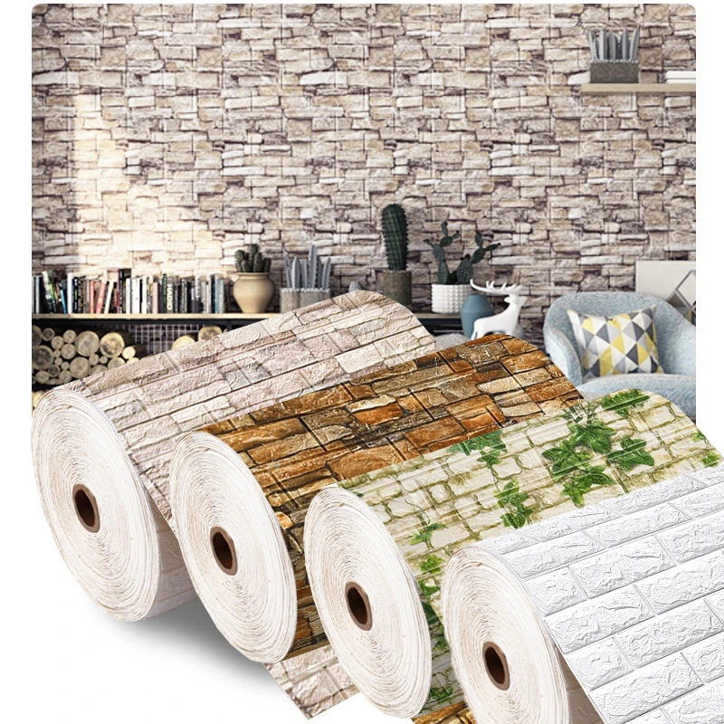 

3D Foam Brick Wall Panels Stickers Self Adhesive Waterproof Living Room Home Wallpaper Wall Decal Home Decoration Wall Coverings