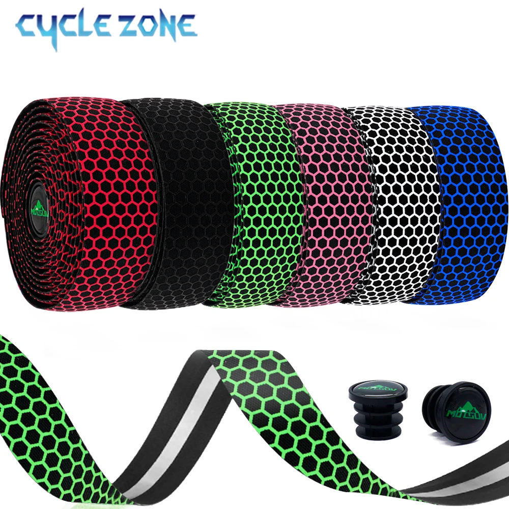 

Silica Gel EVA Bike Handlebar Tape Road Bicycle Anti-slip Shock Absorption Handle Bar Tape With 2 Bar Cycling Wrap End Plug