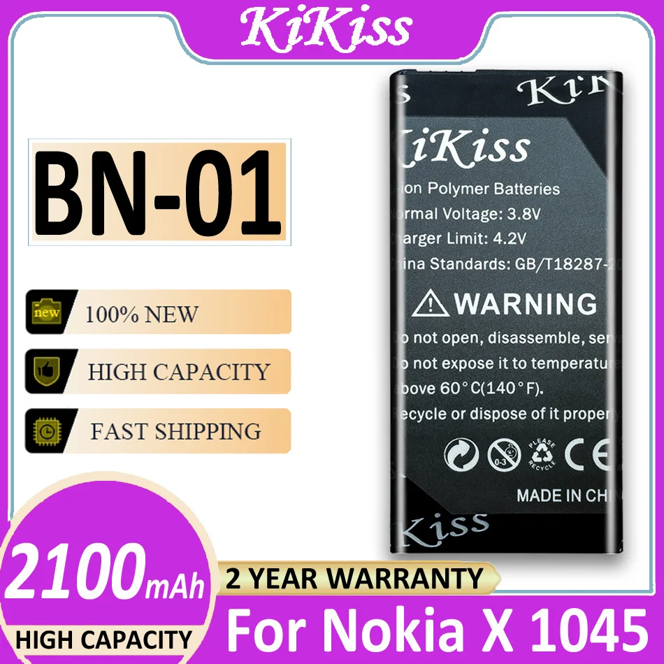 

Сменная батарея 2100 мАч, батарея Bn01 для Nokia Lumia X 1045 RM-980 RM 980 Normandy BYD BN-01 Batteria + номер отслеживания