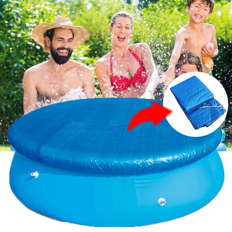 

Round Rectangular Pool Cover Waterproof Dustproof Mat Pool Accessories for 457/244/366/305/183cm Swimming Pool