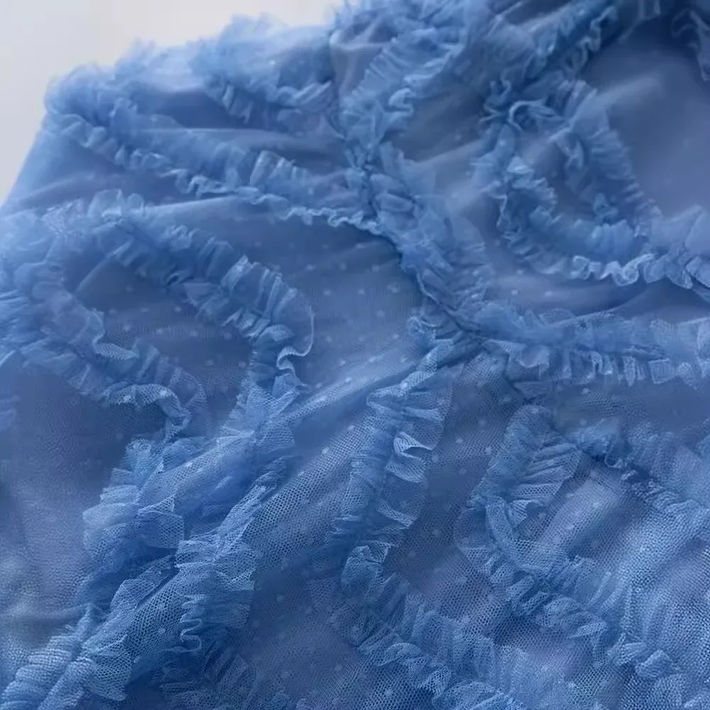 Новинка лета 2024 платья во французском стиле однорядные кружевные с коротким