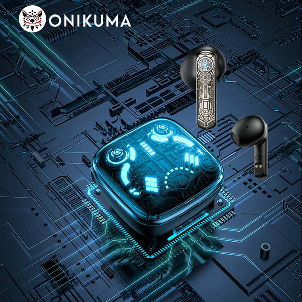 Беспроводные наушники ONIKUMA TWS игровая гарнитура с микрофоном шумоподавляющие