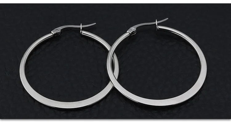 Женские серьги-кольца из нержавеющей стали серьги золотого цвета в подарок