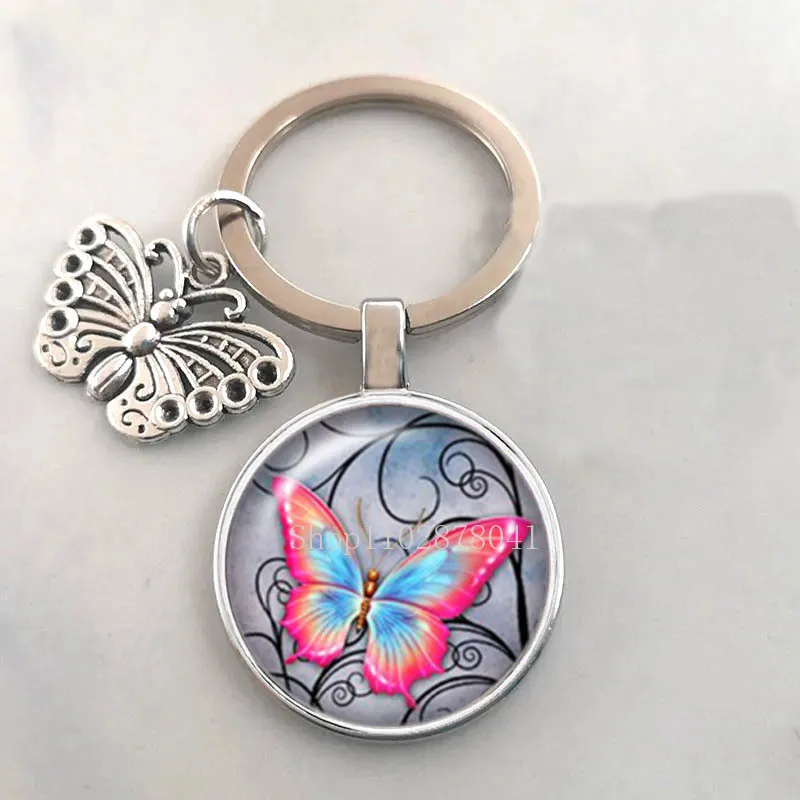 Модные ювелирные изделия стеклянная подвеска брелок из цинкового сплава