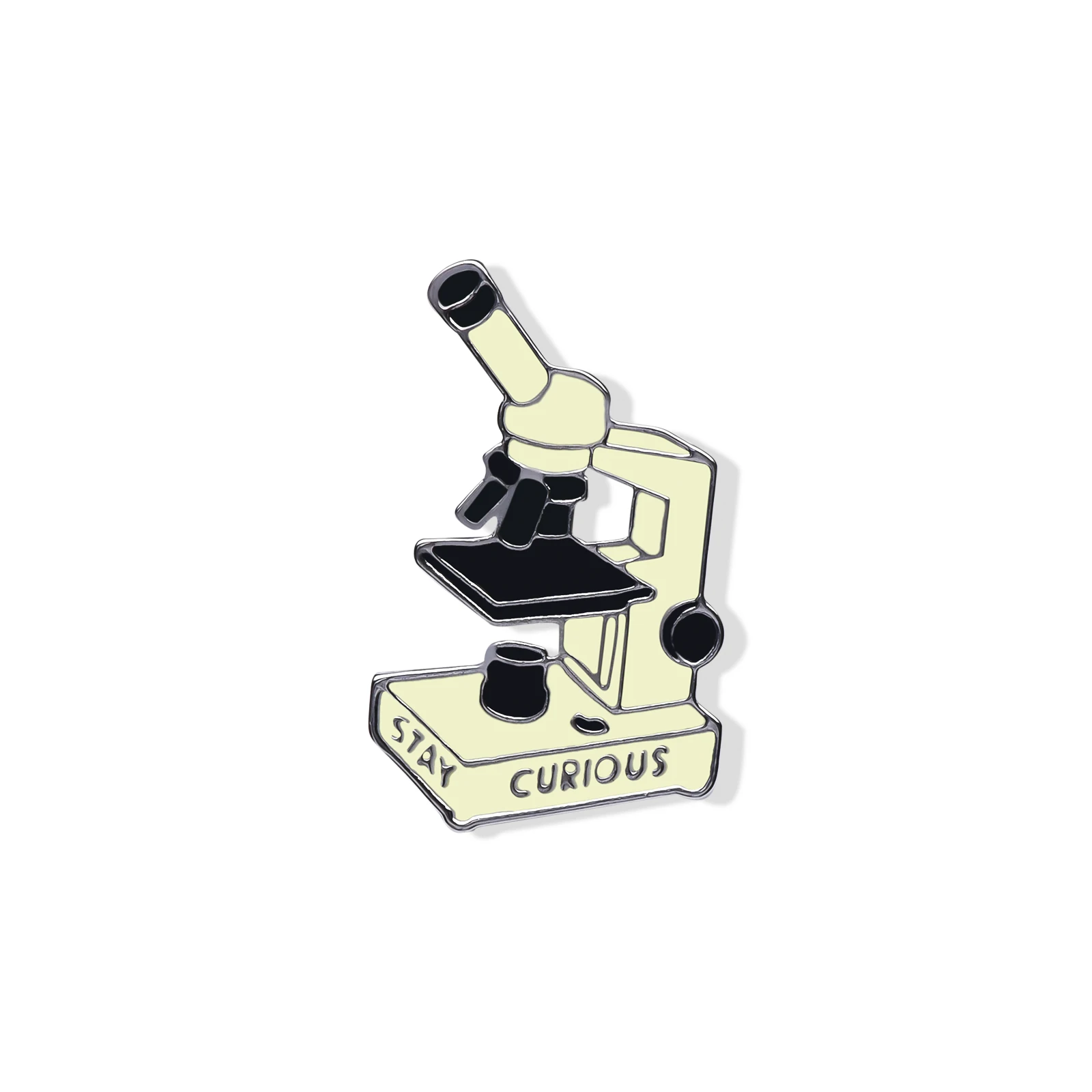 

New Microscope Enamel Pin Science Lab Instrument Brooch Delicate Silver Plated Badge Gift for Microbiology Friend