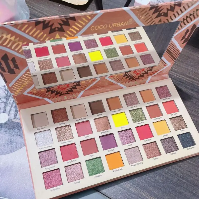 

Color Matte Shimmer Glitter Eyeshadow Pumpkin Rose And Earth Color Waterproof Lasting Eye Shadow Palette Cosmetic Set TSLM2