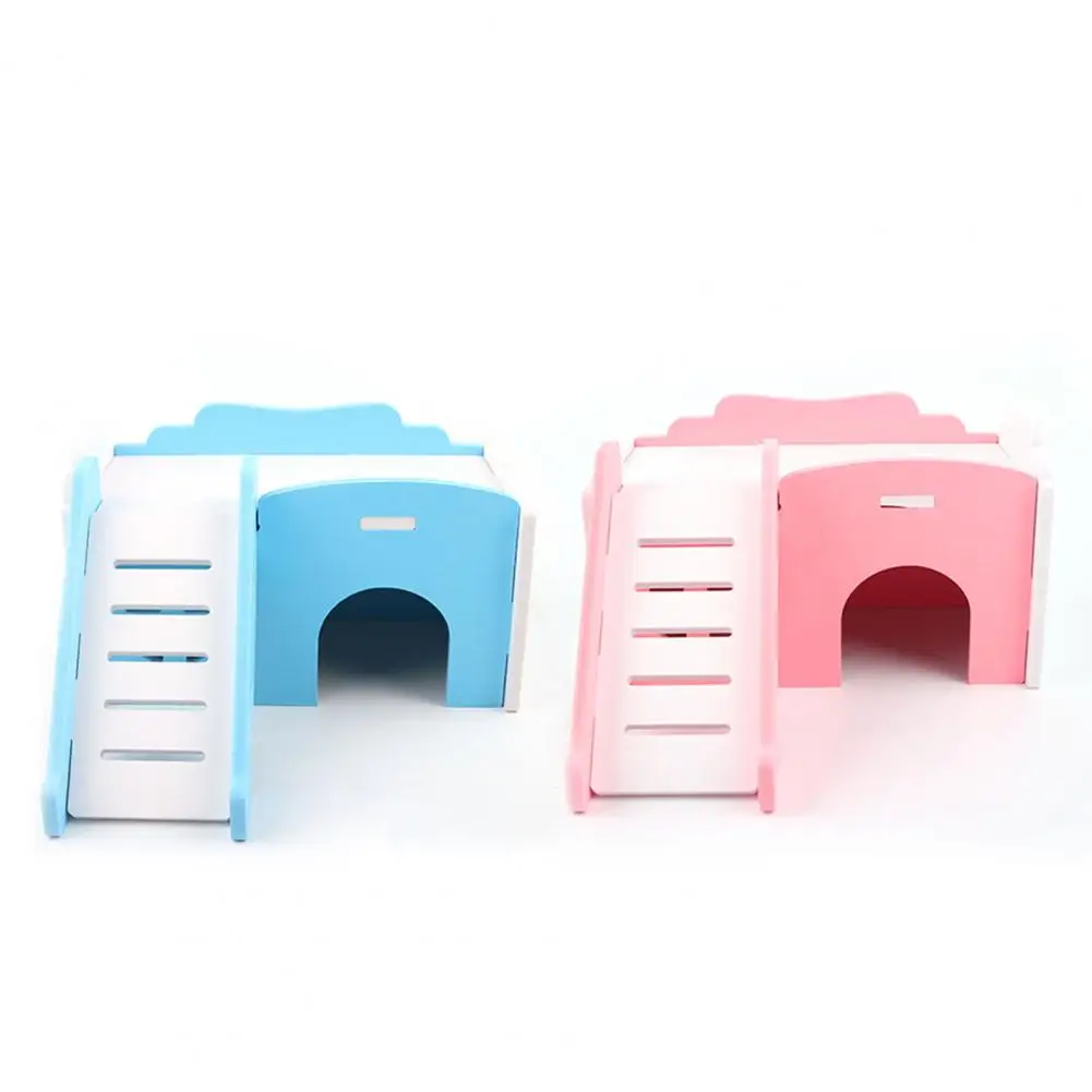 

Pet House Breathable Hamster House with Slide Easy-to-install Pet Nest Small Activity Climb Toy Cage Accessory Hamster Toy