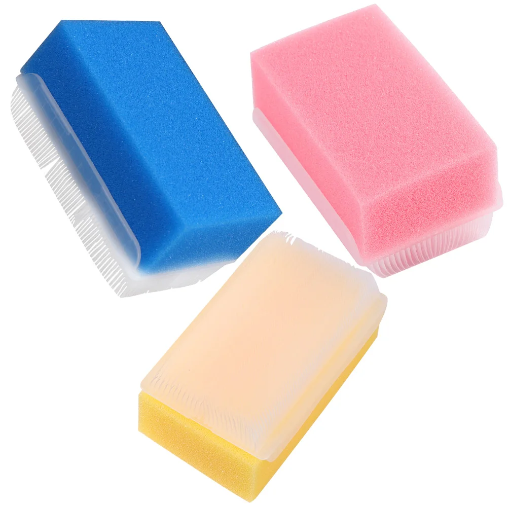 

3Pcs Brushes Colored Bathing Sponge Brushes Reusable Bath Scrubbers
