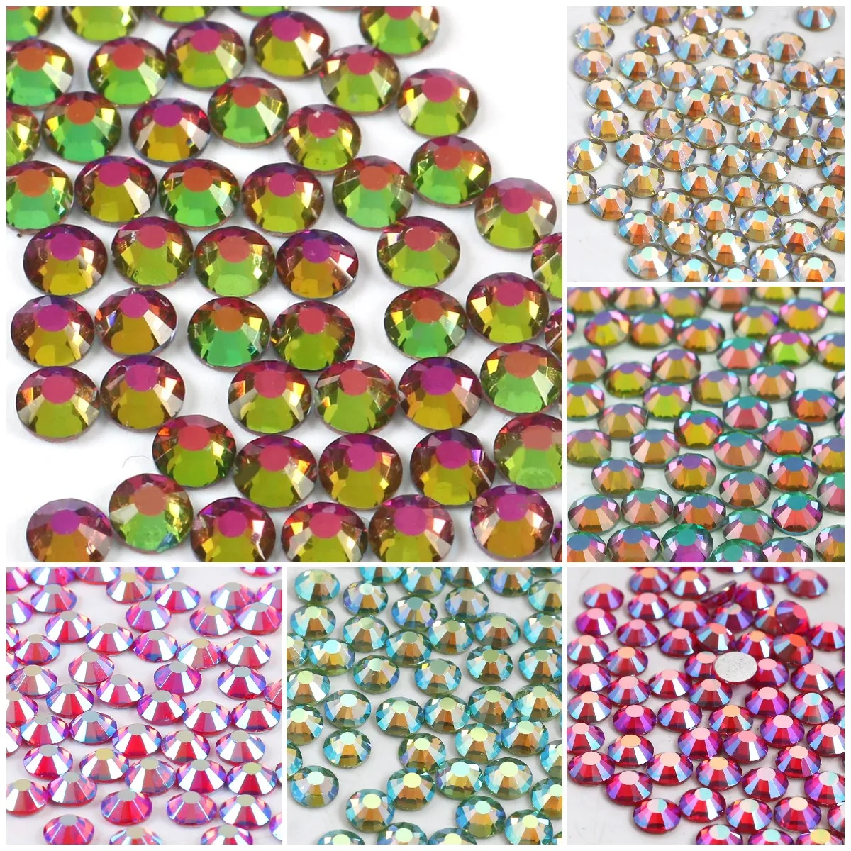 

SS6-SS30 Wholesale Bulk 100 Gross Big Pack Non Hotfix Luxe Flat Back Glass Rhinestones Glue on Crystal DIY Craft Making Stones