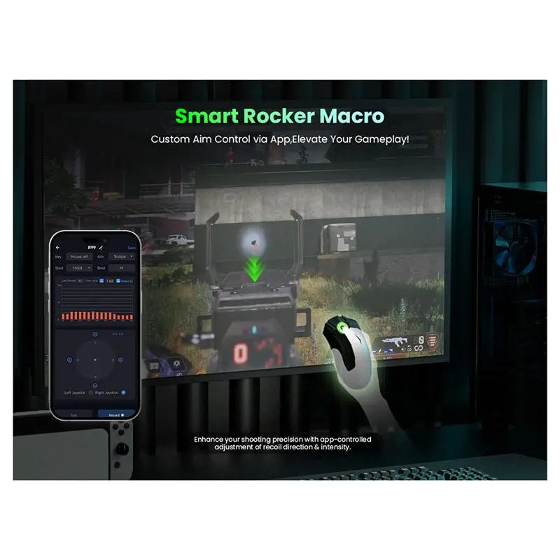 Фото AIMZENIX AX200PRO PC Gaming K&M Converter — адаптер для клавиатуры и мыши для игровых консолей, улучшающий игровой процесс для геймеров. №3