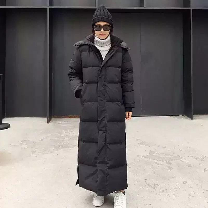 2023NEW parka Super long jacket female knee winter  jacket woman with thick black coat in winter enlarge