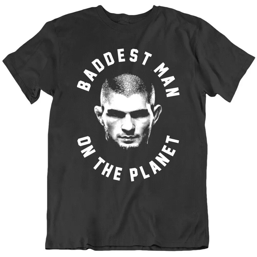 

Khabib Nurmagomedov Baddest Man on The Planet MMA Champion T-Shirt. Premium Cotton Short Sleeve O-Neck Mens T Shirt New S-3XL