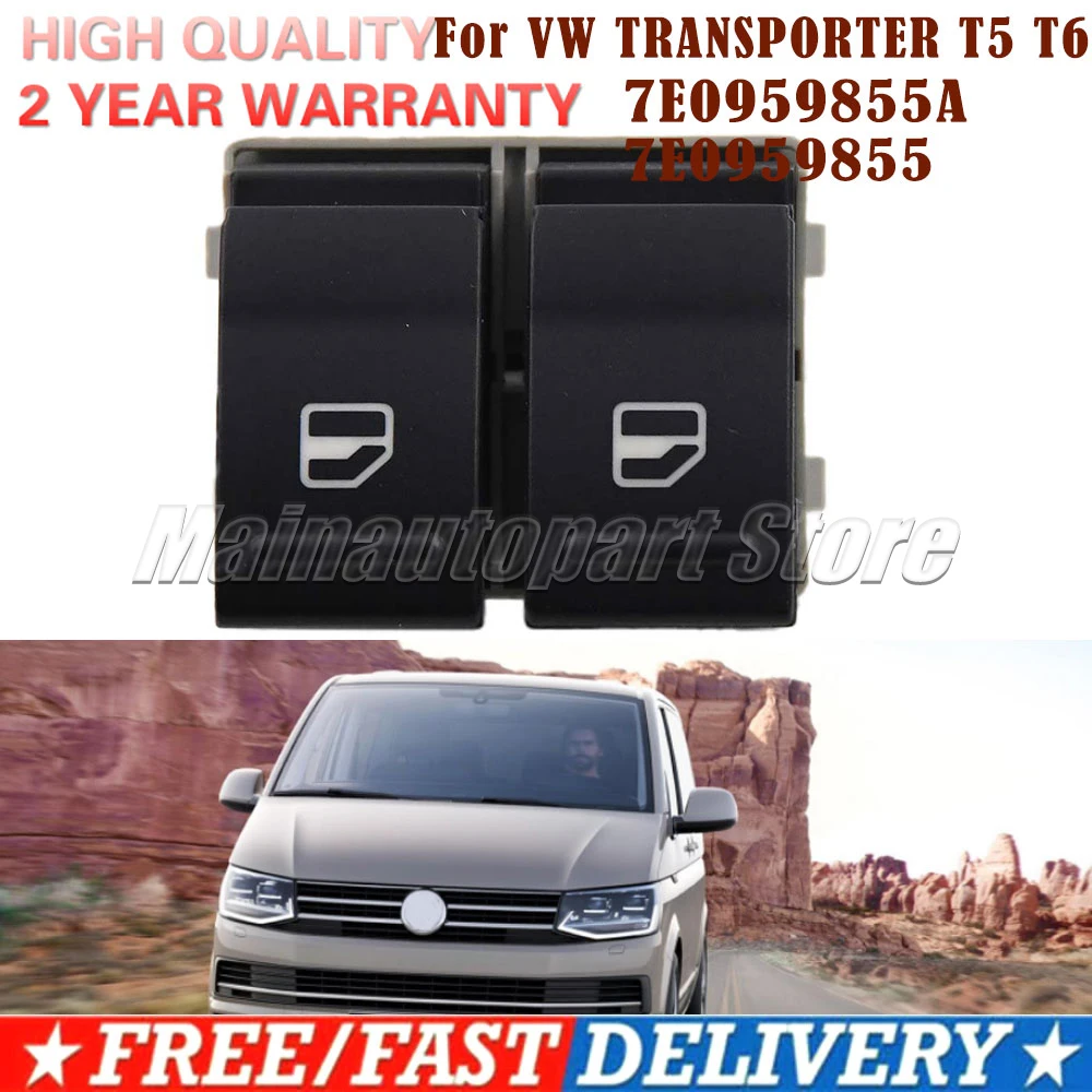 

7E0959855A 7E0959855 Автомобильный электрический стеклоподъемник, кнопка переключения для VW Transporter T5 T6 Carevelle Multivan, автомобильные аксессуары