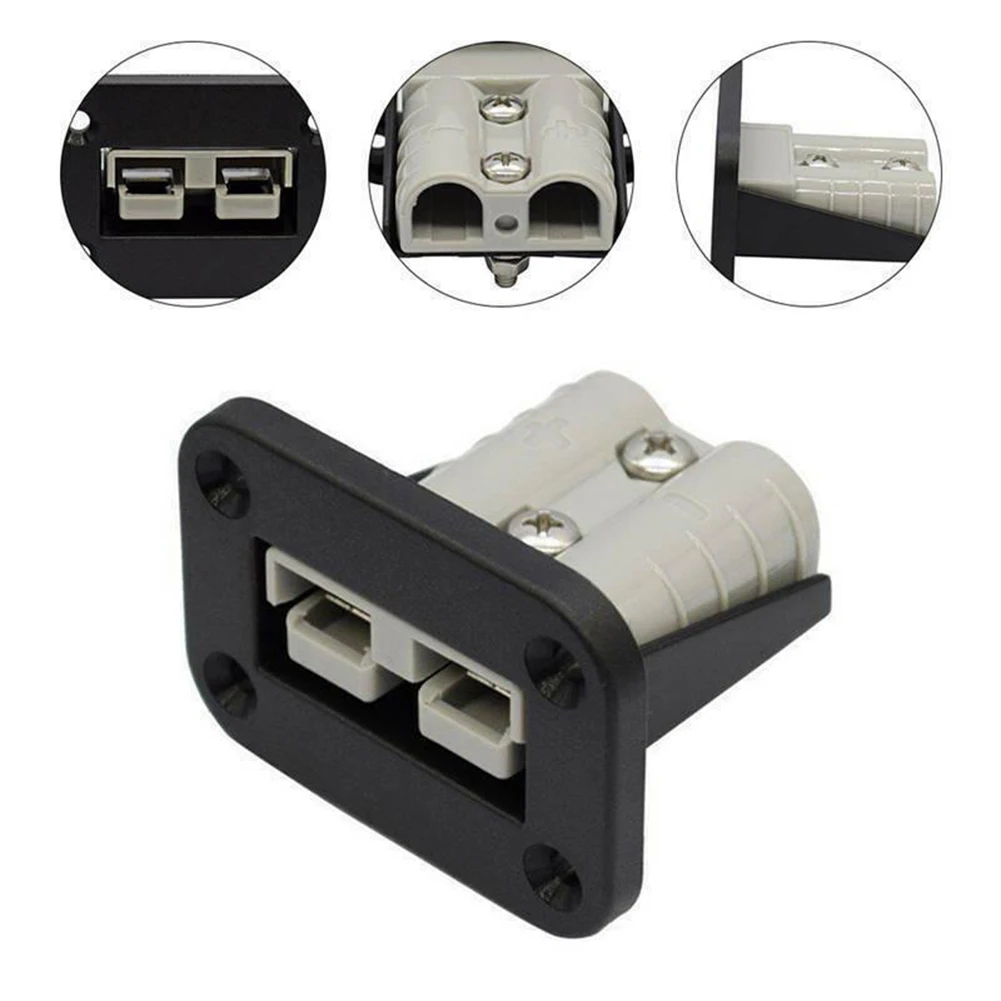 

2 Pcs Flush Mount Plug 50 Amp Connector Kit Mounting Bracket Panel Cover Accessories Used For Outdoor Boat Fittings