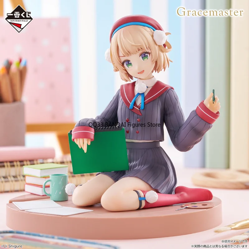 Фото Оригинальная фигурка BANDAI Ichiban Kuji VTuber Shigure Ui 1/6 Gracemaster, призовая модель, коллекционная фигурка, украшение для рабочего стола №5