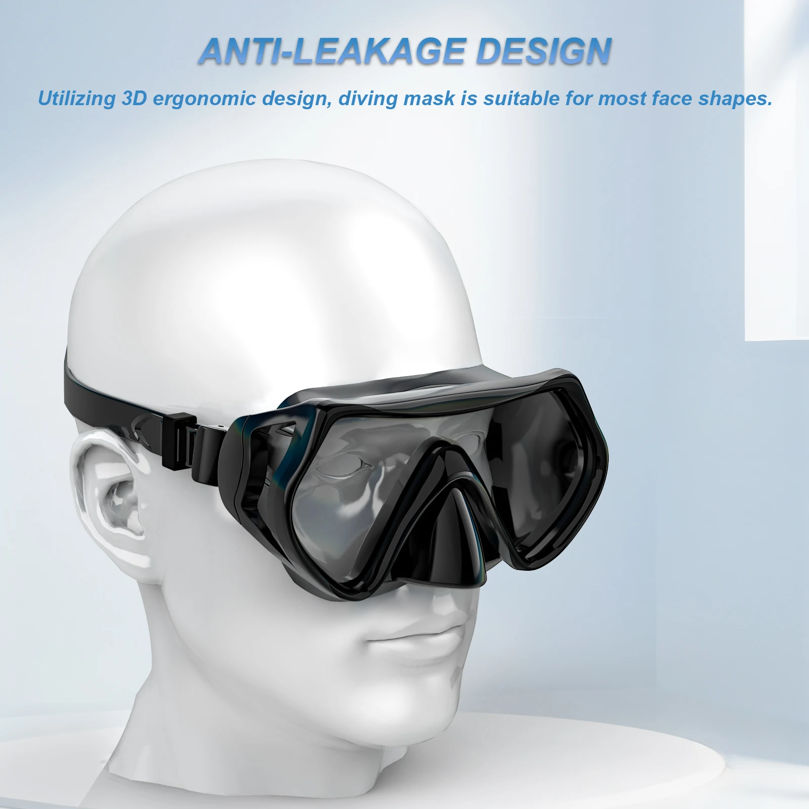 Маска для подводного плавания незапотевающие очки дайвинга детей плавательная