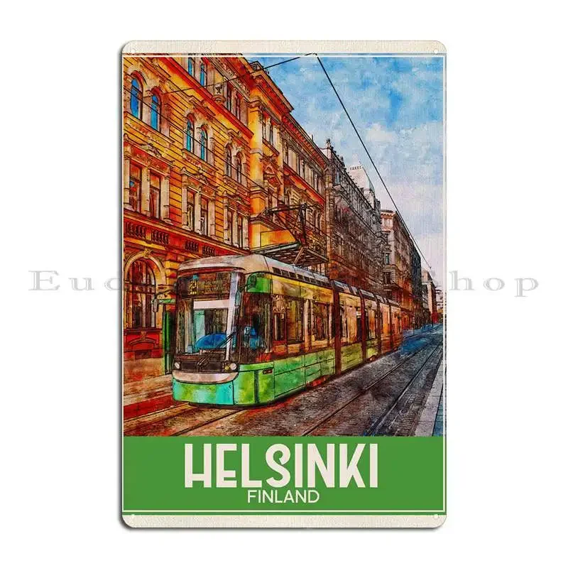 Helsinki Финляндия металлический знак ржавая стена пещера стены на заказ печатная