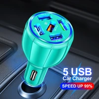 5 port fast car charging car usb charger for xiaomi huawei mobile phone quick charge 3 0 15a charger mobile phone charge in car