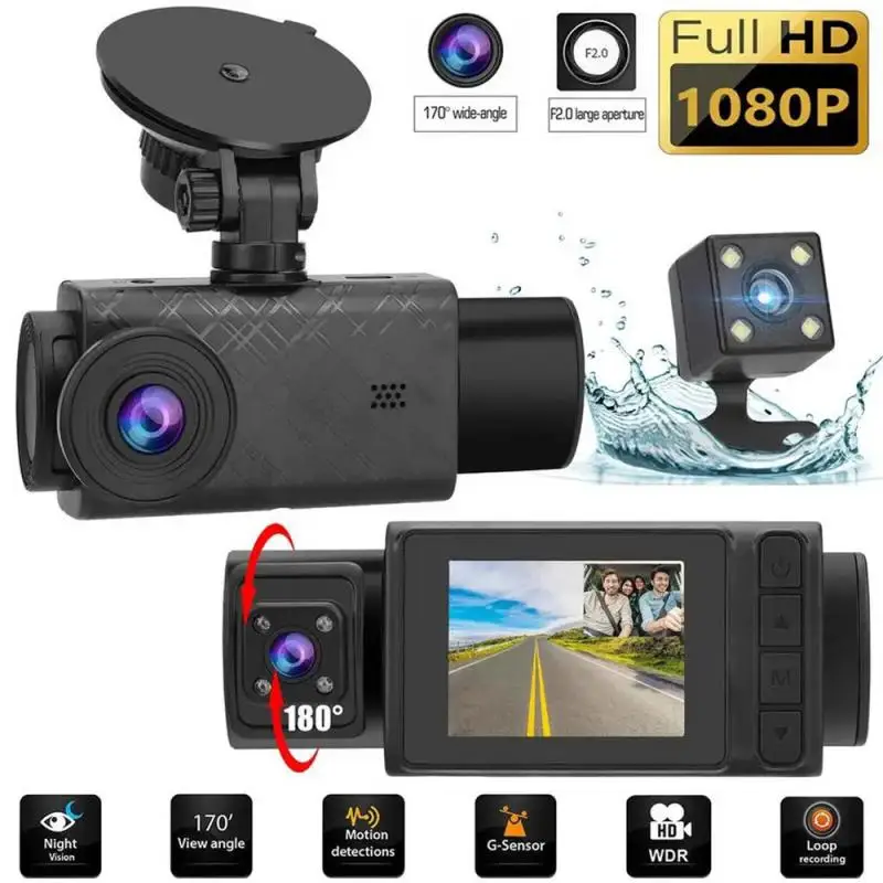 

Автомобильный видеорегистратор G12, 1080P, с циклической записью