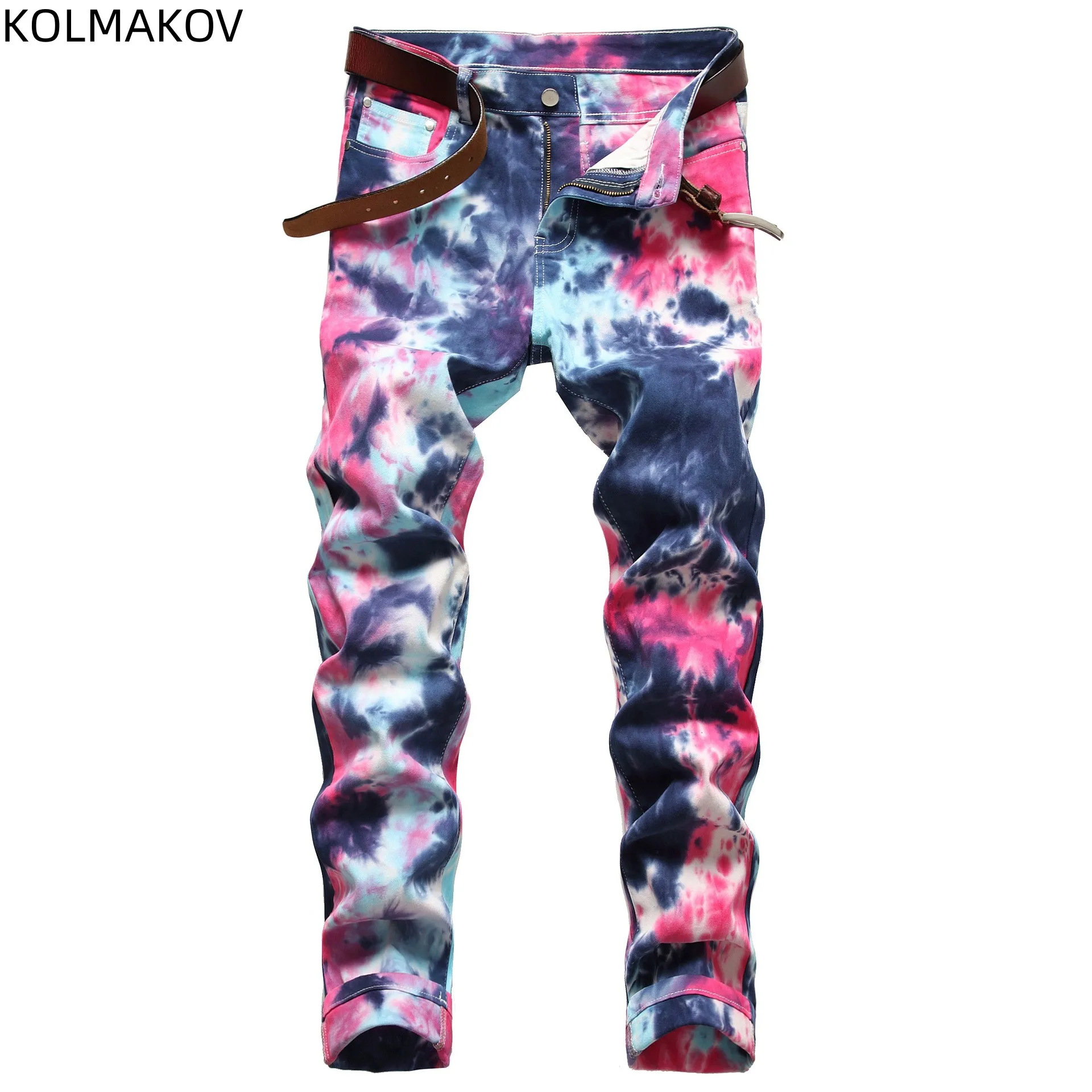 

2023 Spring And Summer New Men'S Trend High -Quality Personality Fashion Jeans Men'S Casual Versatile Comfortable Straight Jeans