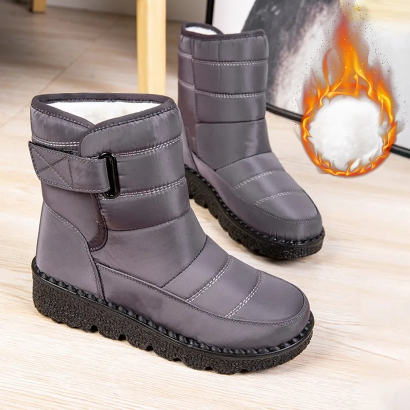 

Женские ботинки, супертеплые зимние ботинки, женская зимняя обувь, водонепроницаемые Ботильоны на каблуке, повседневные зимние женские бот...