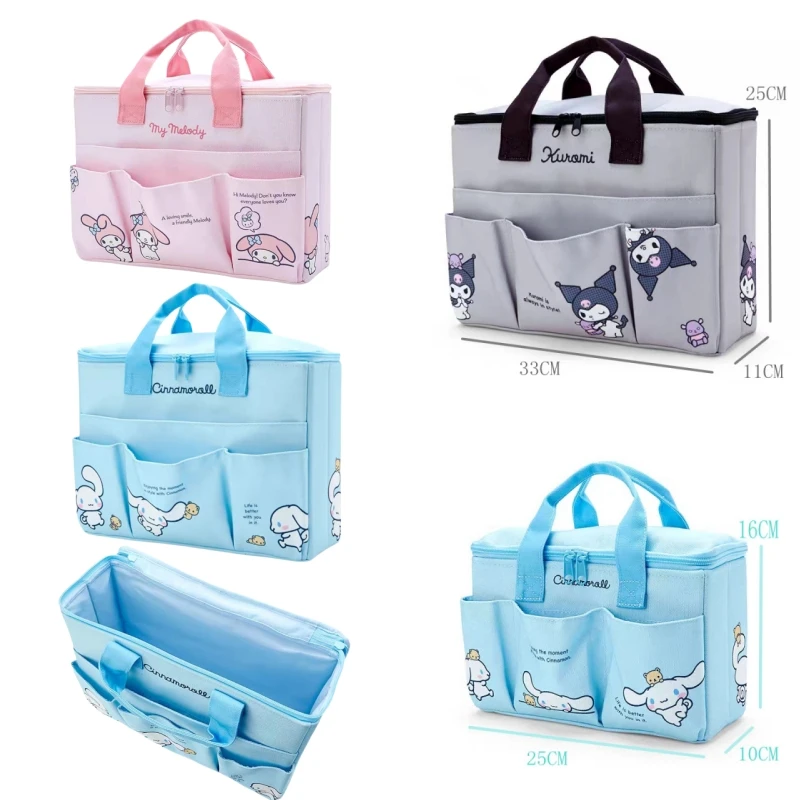 

Прекрасная Сумочка в японском стиле Kuromi My Melody Cinnamoroll, косметичка, Вместительная дорожная сумка для хранения, рождественские подарки для девочки