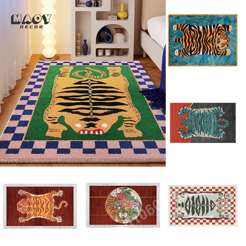 

Cute Tigre Carpet for Bedroom Living Room Decor Animal Anti-slip Kitchen Lounge Floor Mats Porch Sofa Coffee Tables Area Rugs