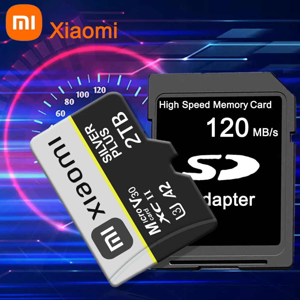 Xiaomi Micro TF/SD Card High Speed 2TB 1TB Memory 128GB tarjeta micro TF SD 256GB UHS-I U3 A2 For Lenovo Huawei