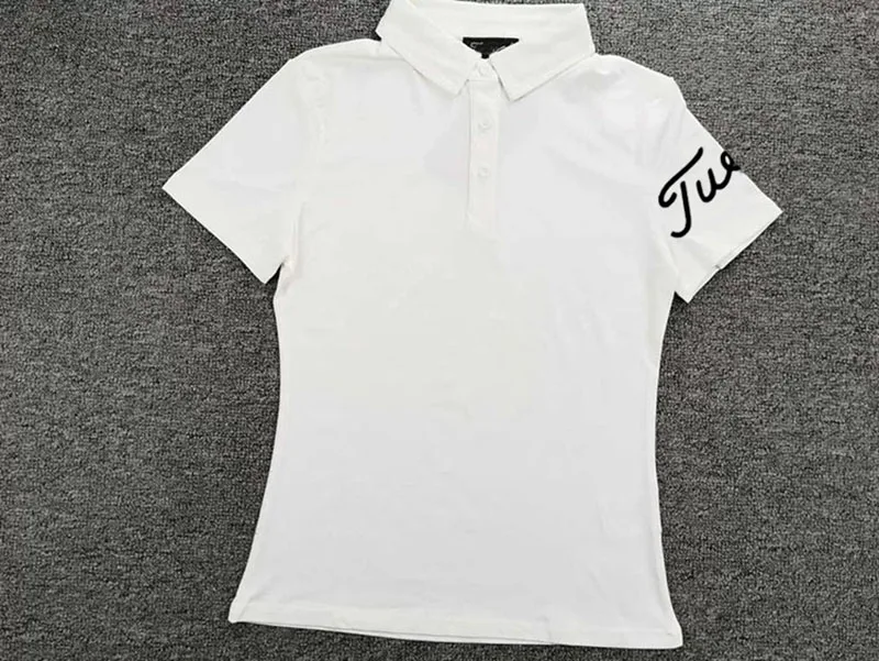 Summer golf women's short sleeve quick drying breathable sweat wicking sports polo shirt slim lapel T-shirt jersey