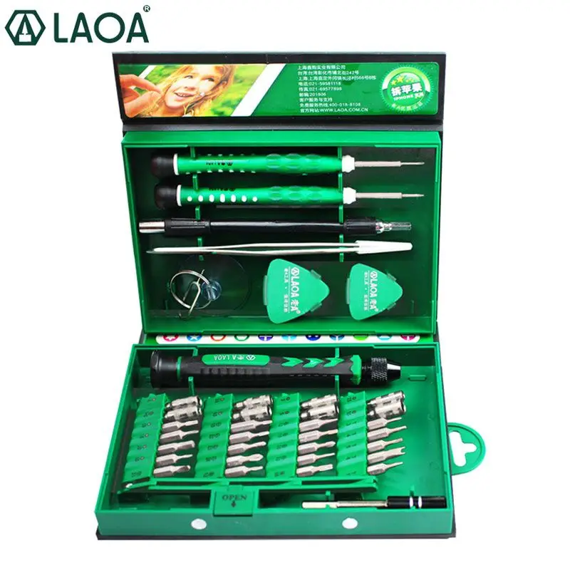 LAOA 38 в 1 Набор Отверток Precision Ремонт Tools Kit s2 легированной стали материал инструмент для сотового телефона iphone для ноутбук