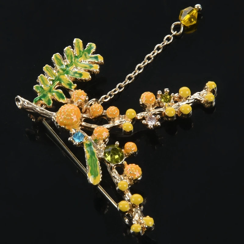 Ювелирные изделия Mimosa Well брошь в виде зеленого листа булавка женские рубашки