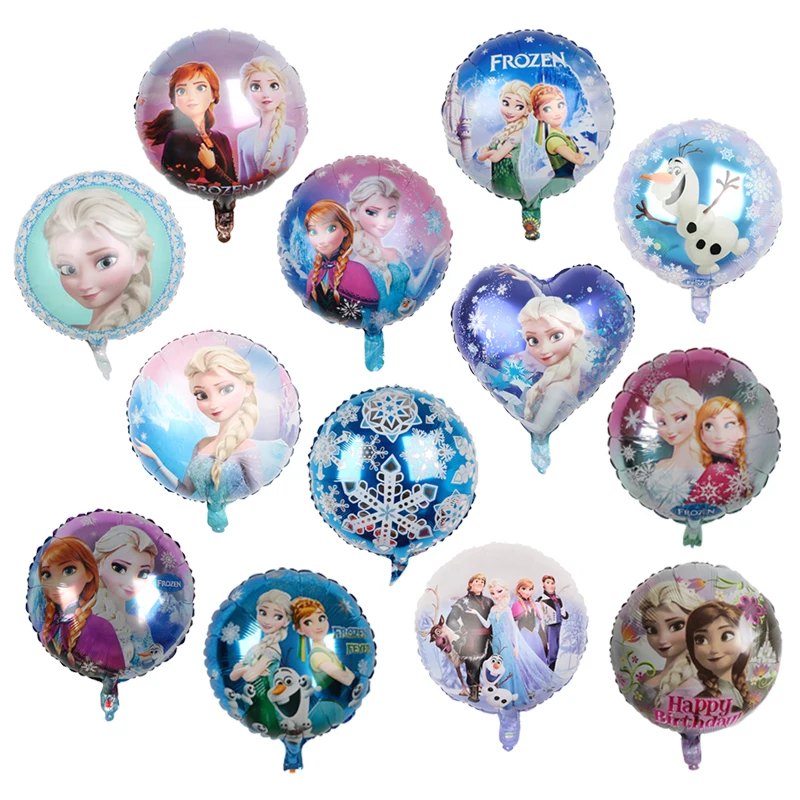 

10pcs 18inch Disney Frozen Princess Elsa Anna Olaf Balloons Kids Girls Birthday Party Globos Baby Shower Decors Inflatable Ball
