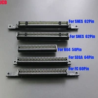 jcd 1pcs for snes n64 sega fc connector game card slot 62pin 50pin 64pin 60pin for sega genesis n64 snes fc clone console